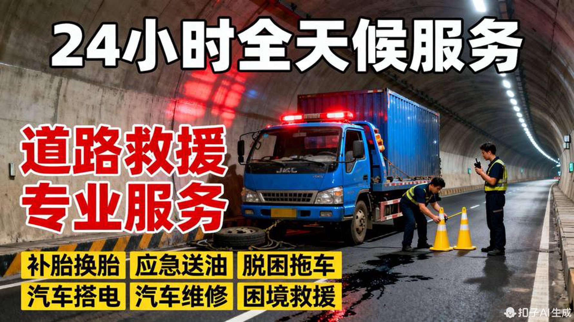 渡硬地道路救援